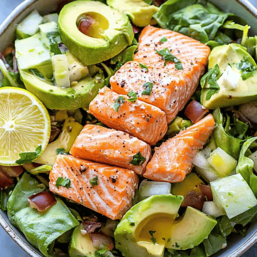Easy Salmon Avocado Salad Recipe