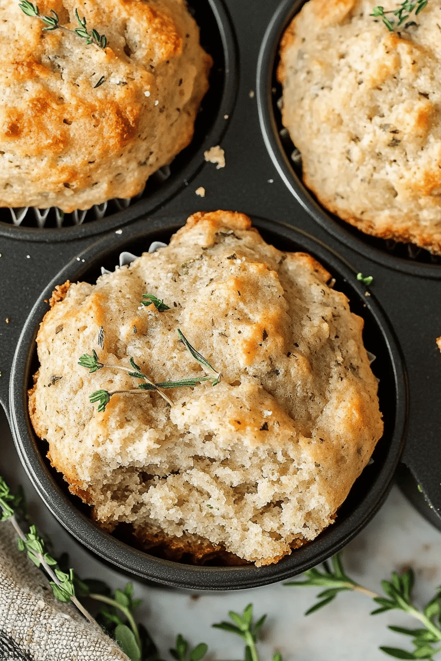 Easy Savory Herb Muffins Recipe Final Dish Presentation