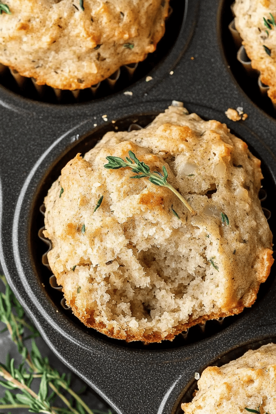 Easy Savory Herb Muffins Recipe Final Dish Presentation