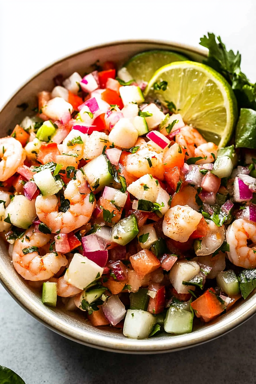 Easy Shrimp Ceviche Recipe Final Dish Presentation