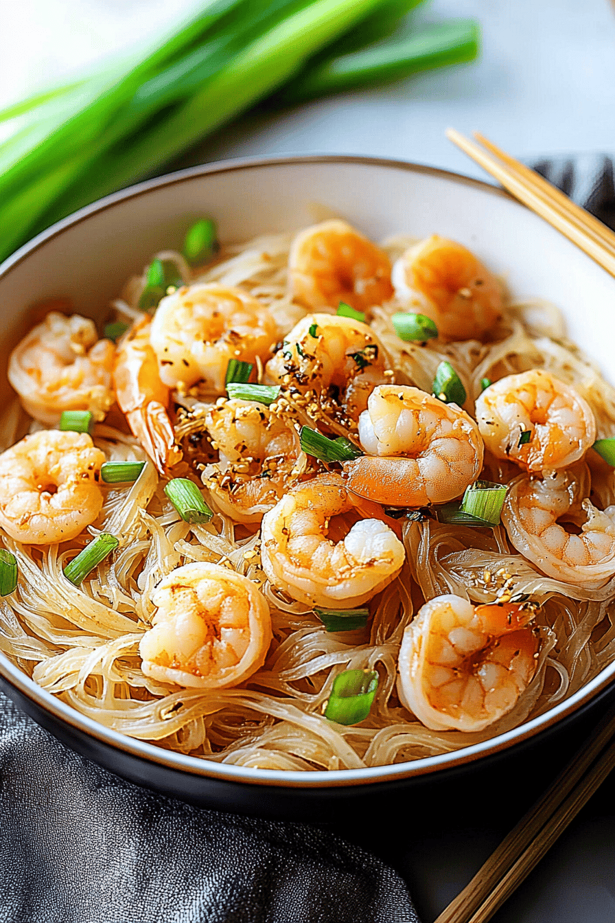 Easy Shrimp Mei Fun Recipe Final Dish Presentation