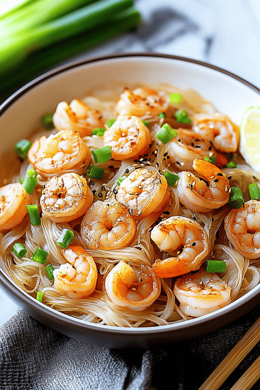 Easy Shrimp Mei Fun Recipe Final Dish Presentation