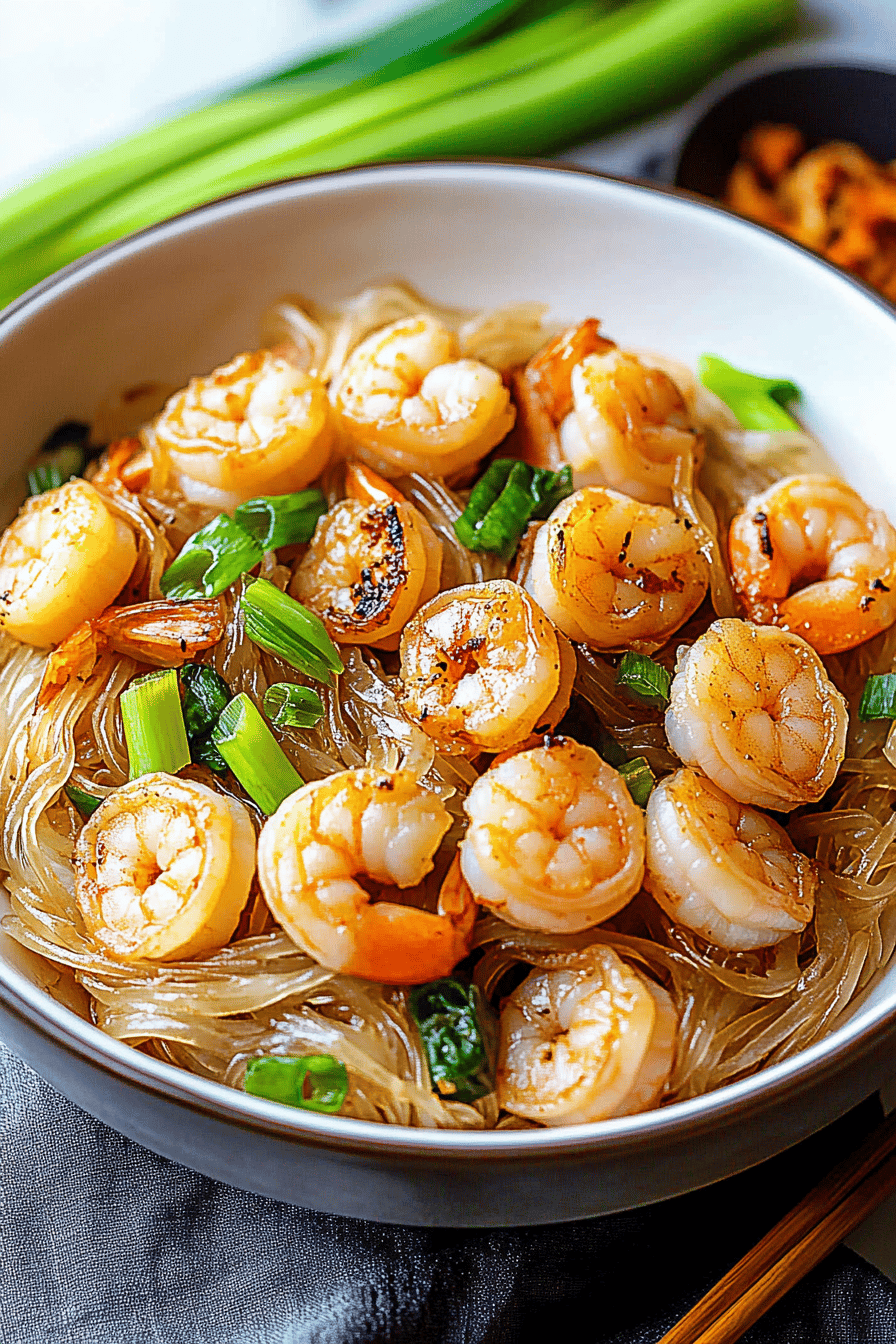 Easy Shrimp Mei Fun Recipe ingredients