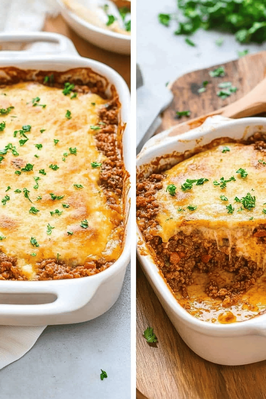 Easy Sloppy Joe Casserole Recipe Final Dish Presentation