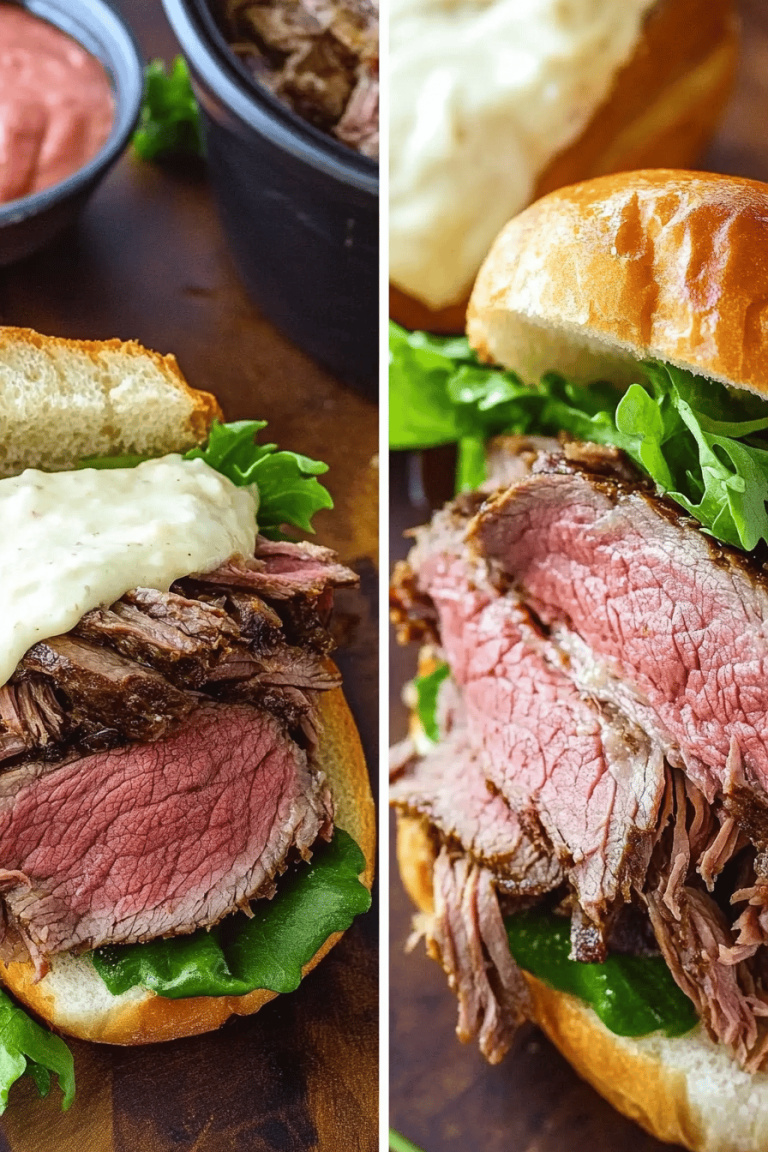 Easy Slow Cooker Roast Beef Sandwiches