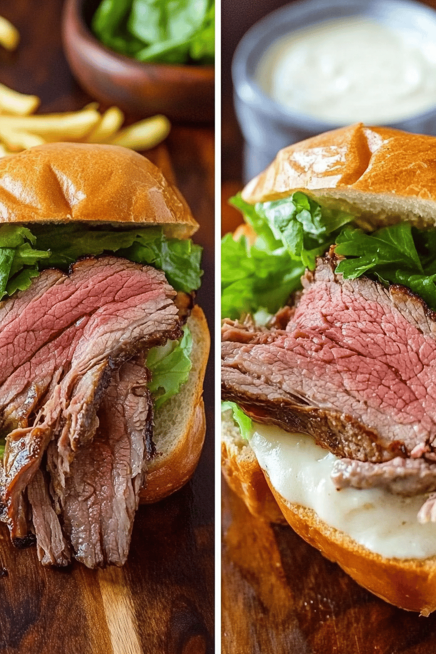 Easy Slow Cooker Roast Beef Sandwiches Final Dish Presentation