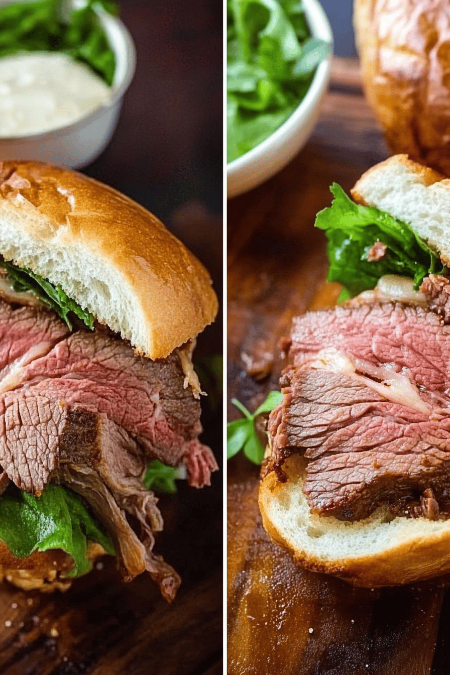 Easy Slow Cooker Roast Beef Sandwiches ingredients