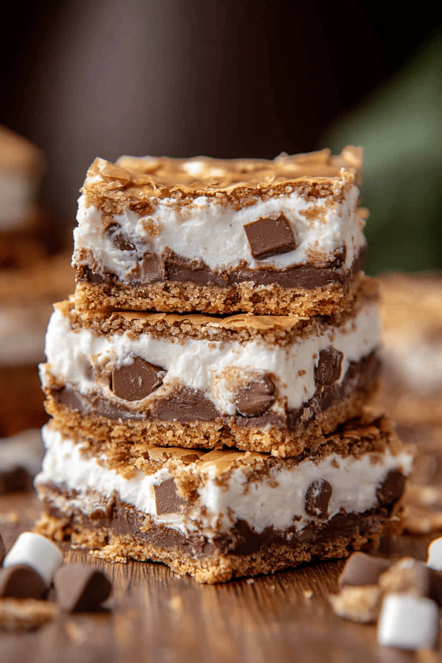 Easy S'mores Bars Recipe Final Dish Presentation