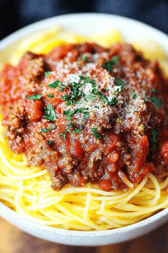Easy Spaghetti with Meat Sauce Recipe