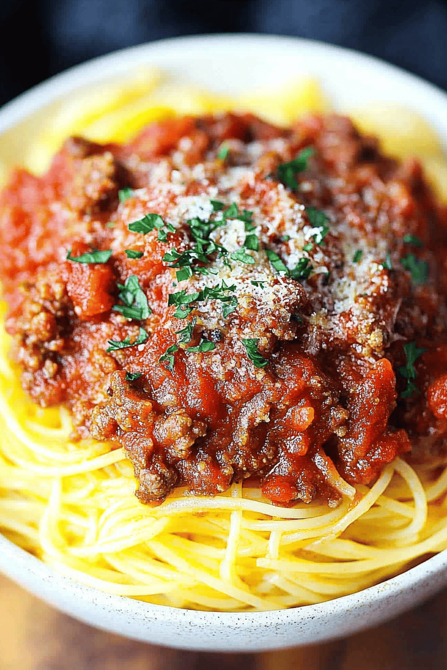 Easy Spaghetti with Meat Sauce Recipe