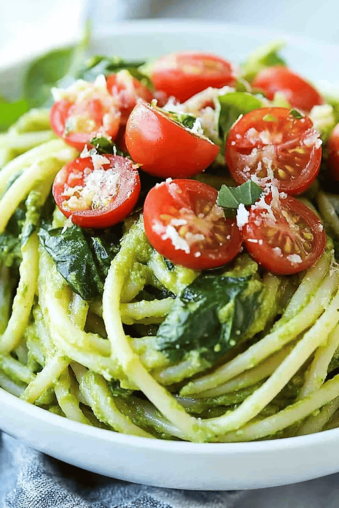 Easy Spinach Avocado Pasta Recipe