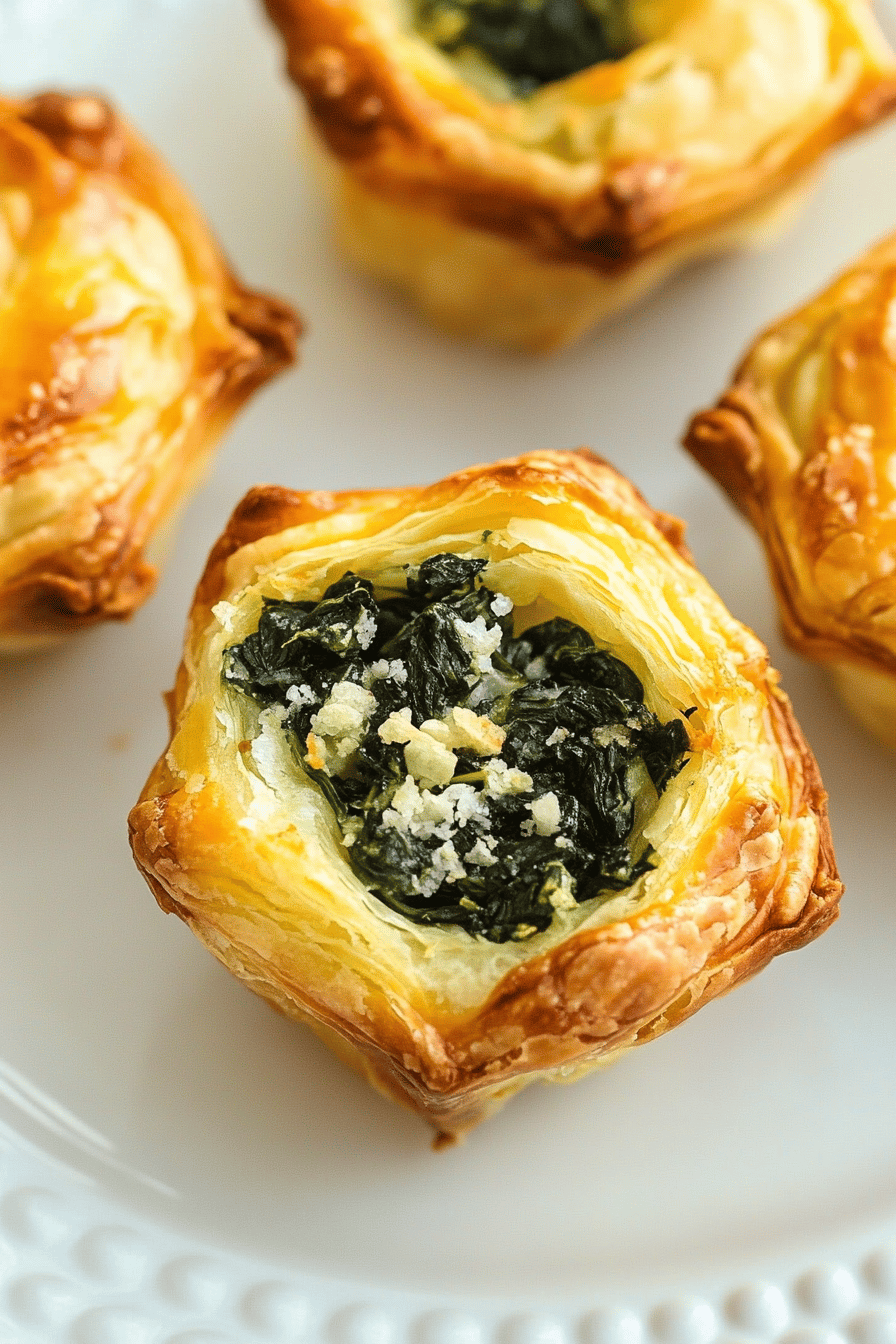 Easy Spinach Puffs Recipe Final Dish Presentation