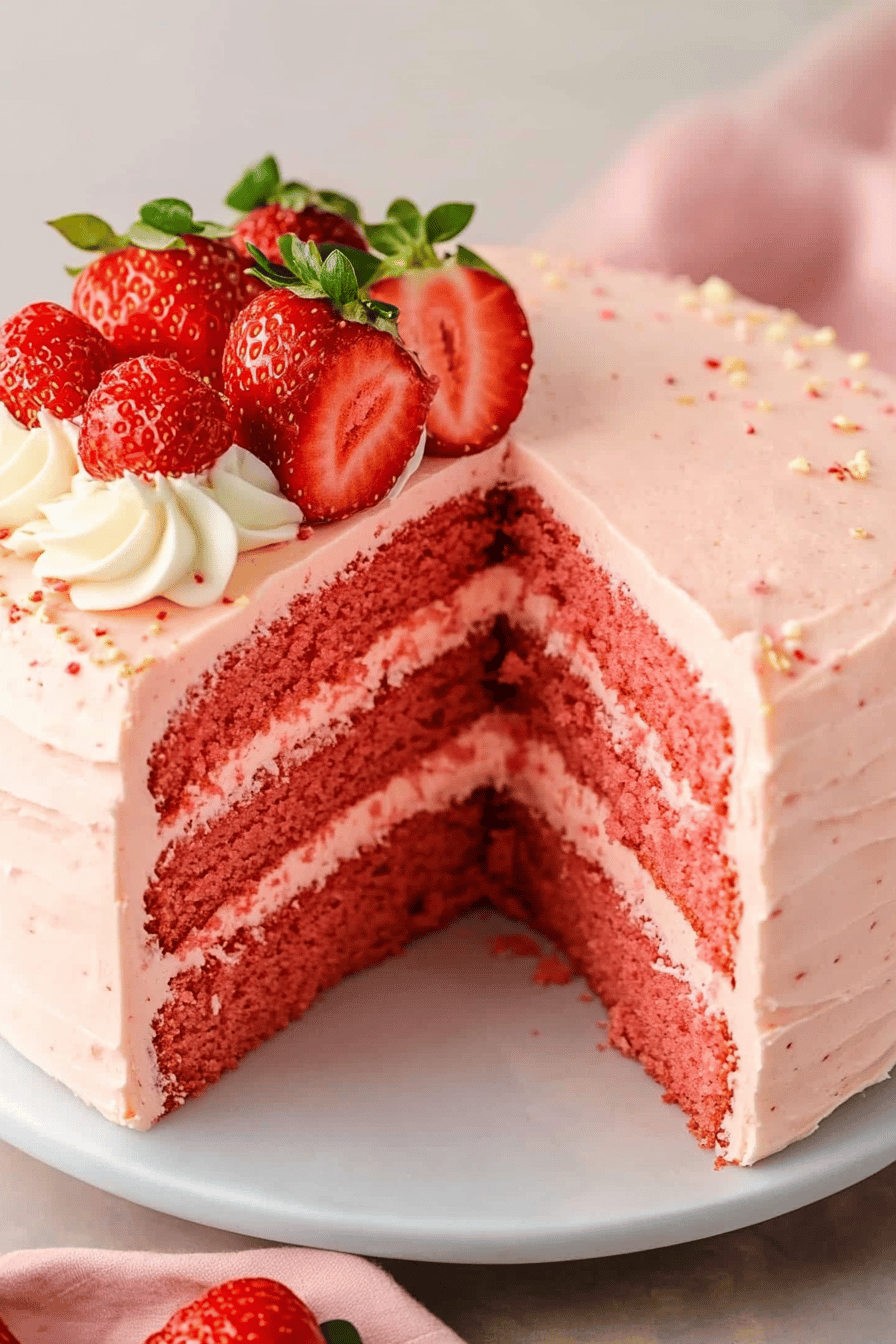 Easy Strawberry Dream Cake Recipe ingredients
