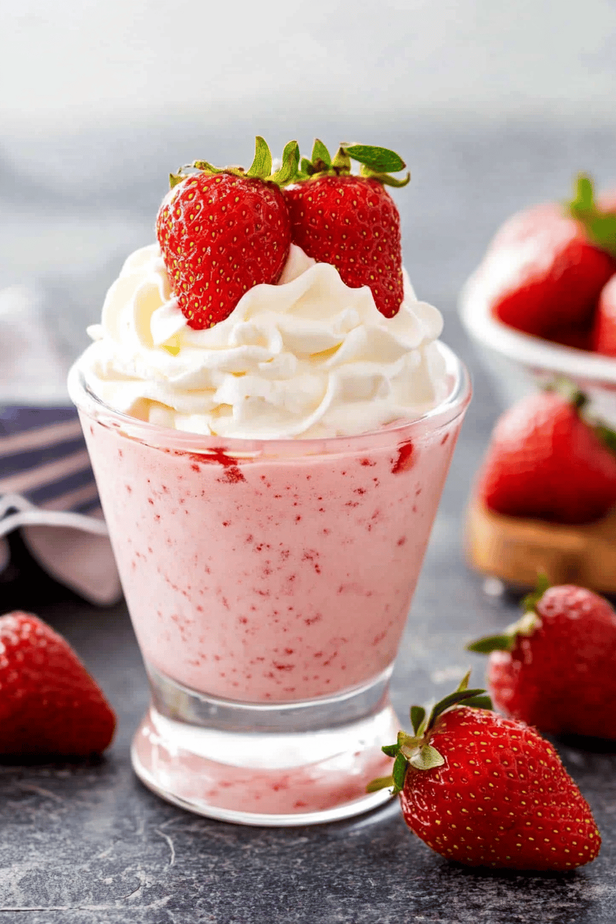 Easy Strawberry Mousse Recipe Final Dish Presentation