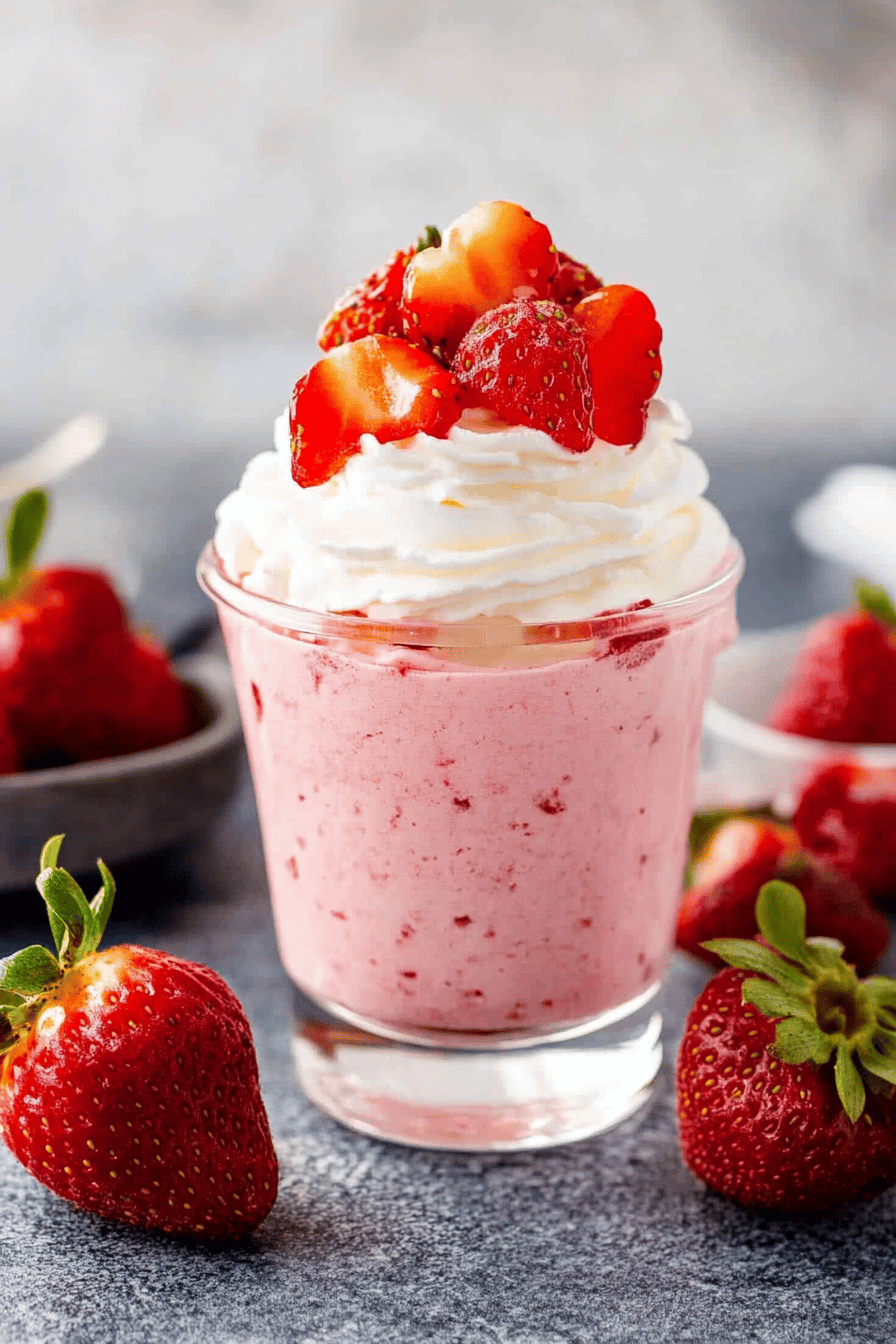 Easy Strawberry Mousse Recipe ingredients