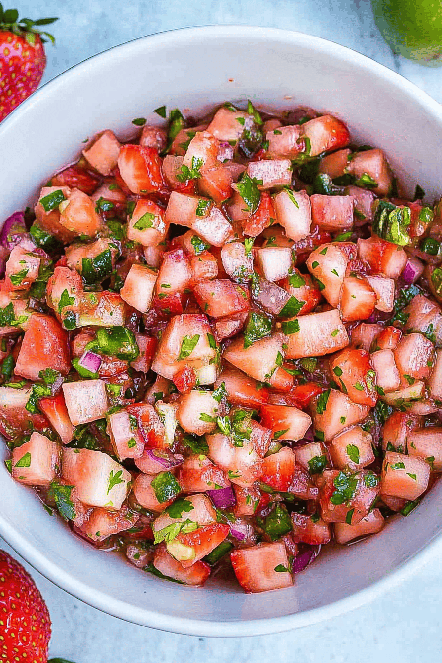 Easy Strawberry Salsa Recipe ingredients
