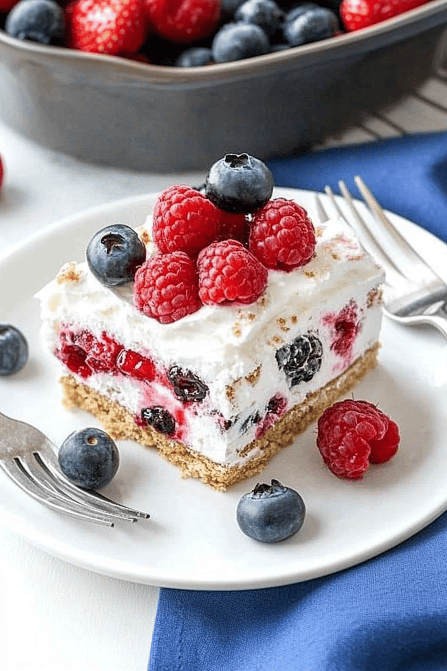 Easy Summer Berry Icebox Cake Recipe Final Dish Presentation