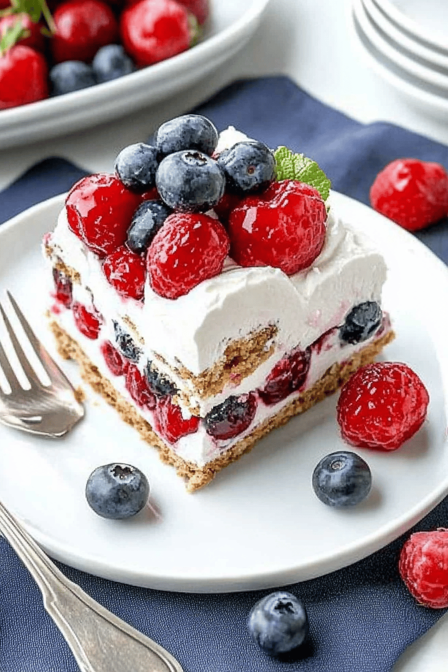Easy Summer Berry Icebox Cake Recipe ingredients