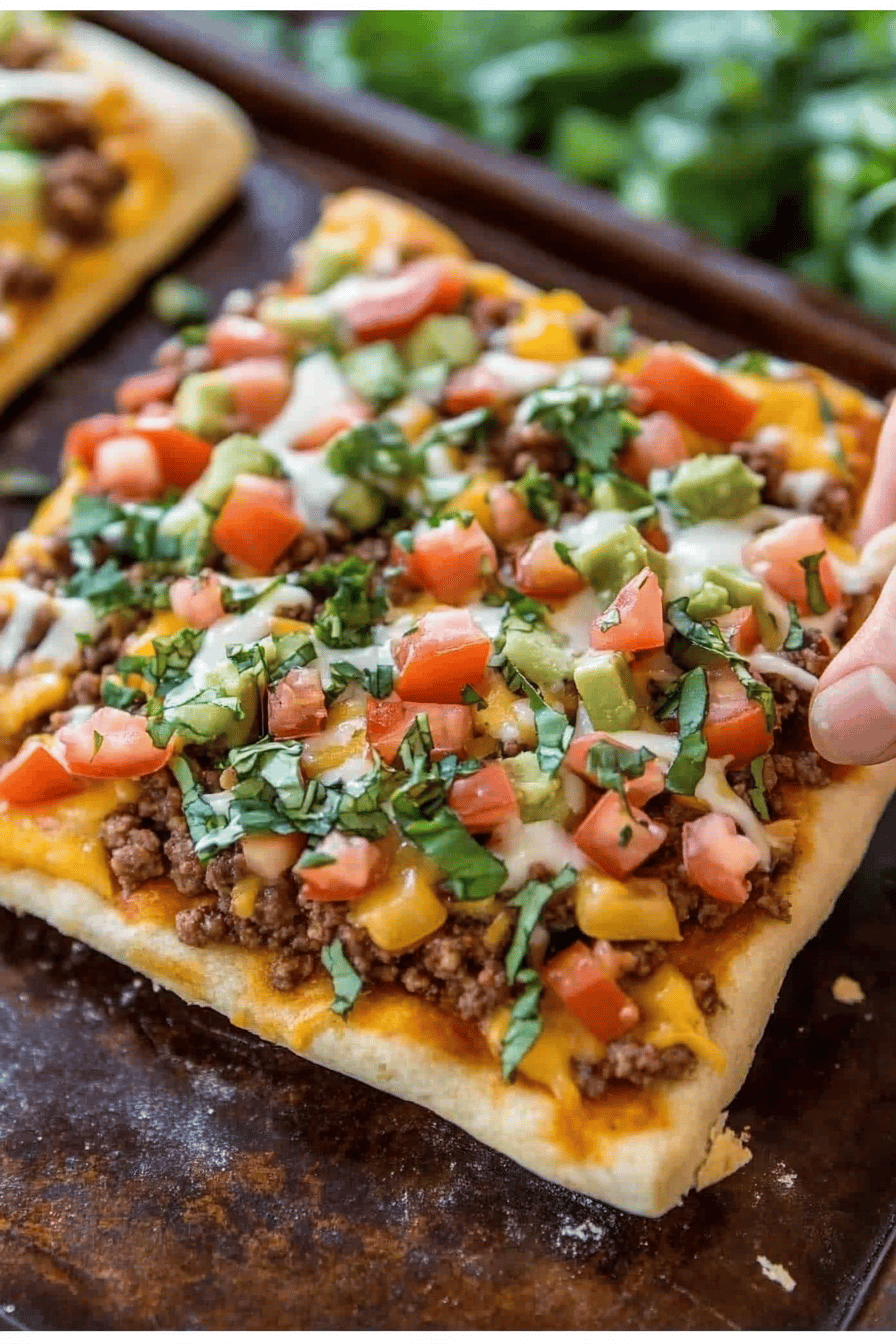 Easy Taco Pizza Recipe ingredients