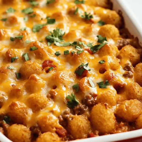 Easy Taco Tater Tot Casserole Recipe