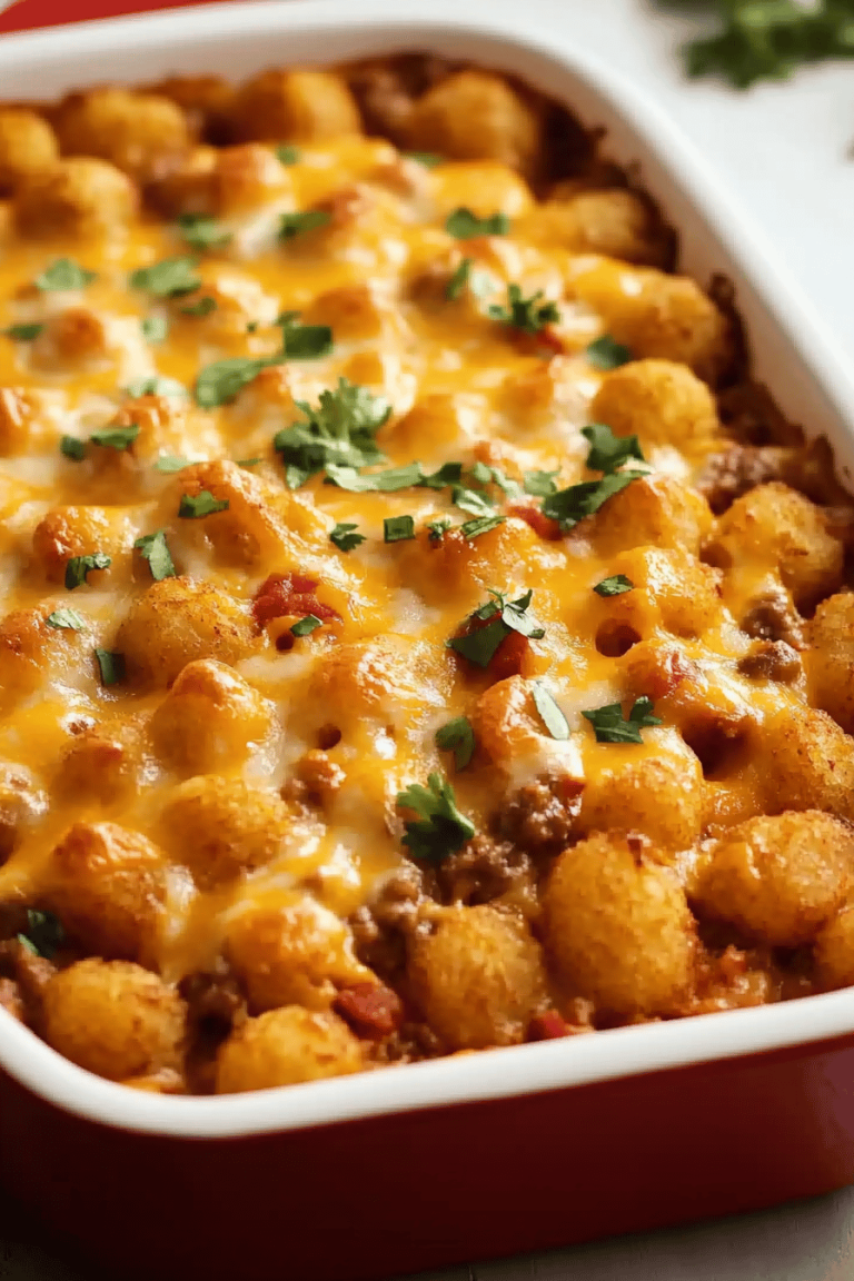 Easy Taco Tater Tot Casserole Recipe