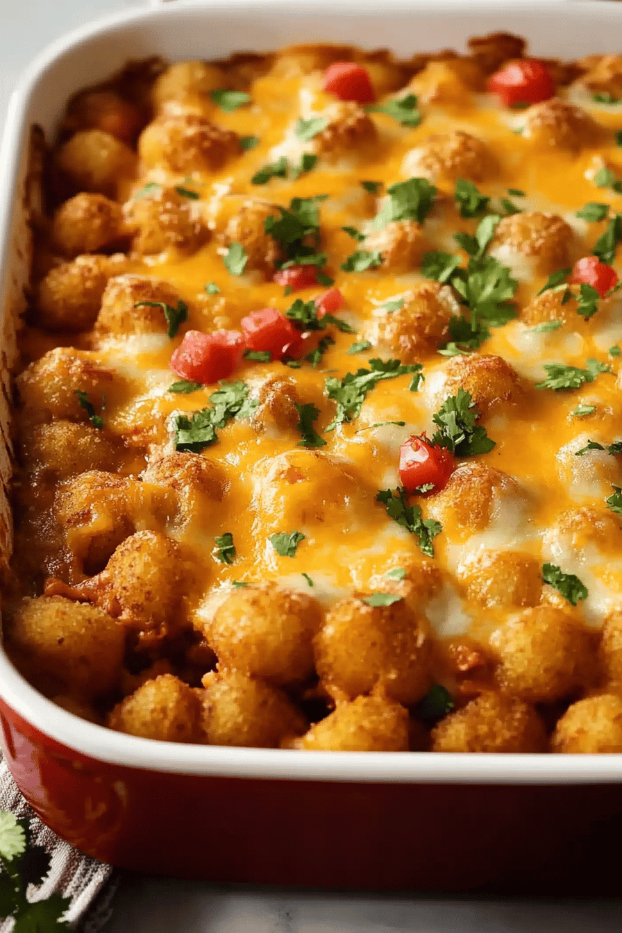 Easy Taco Tater Tot Casserole Recipe ingredients