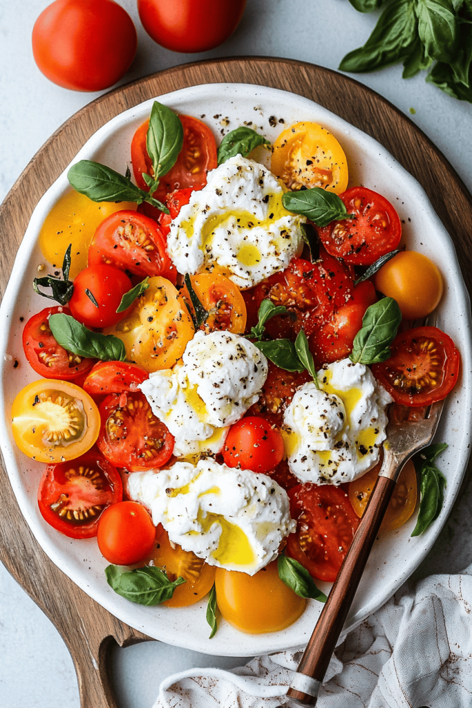Easy Tomato Burrata Salad Recipe