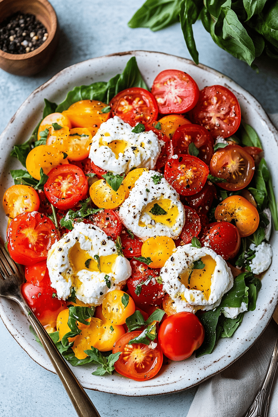 Easy Tomato Burrata Salad Recipe ingredients