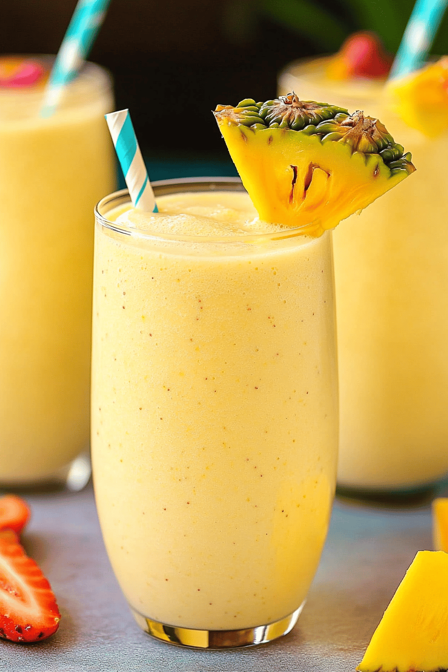 Easy Tropical Smoothie Recipe Final Dish Presentation