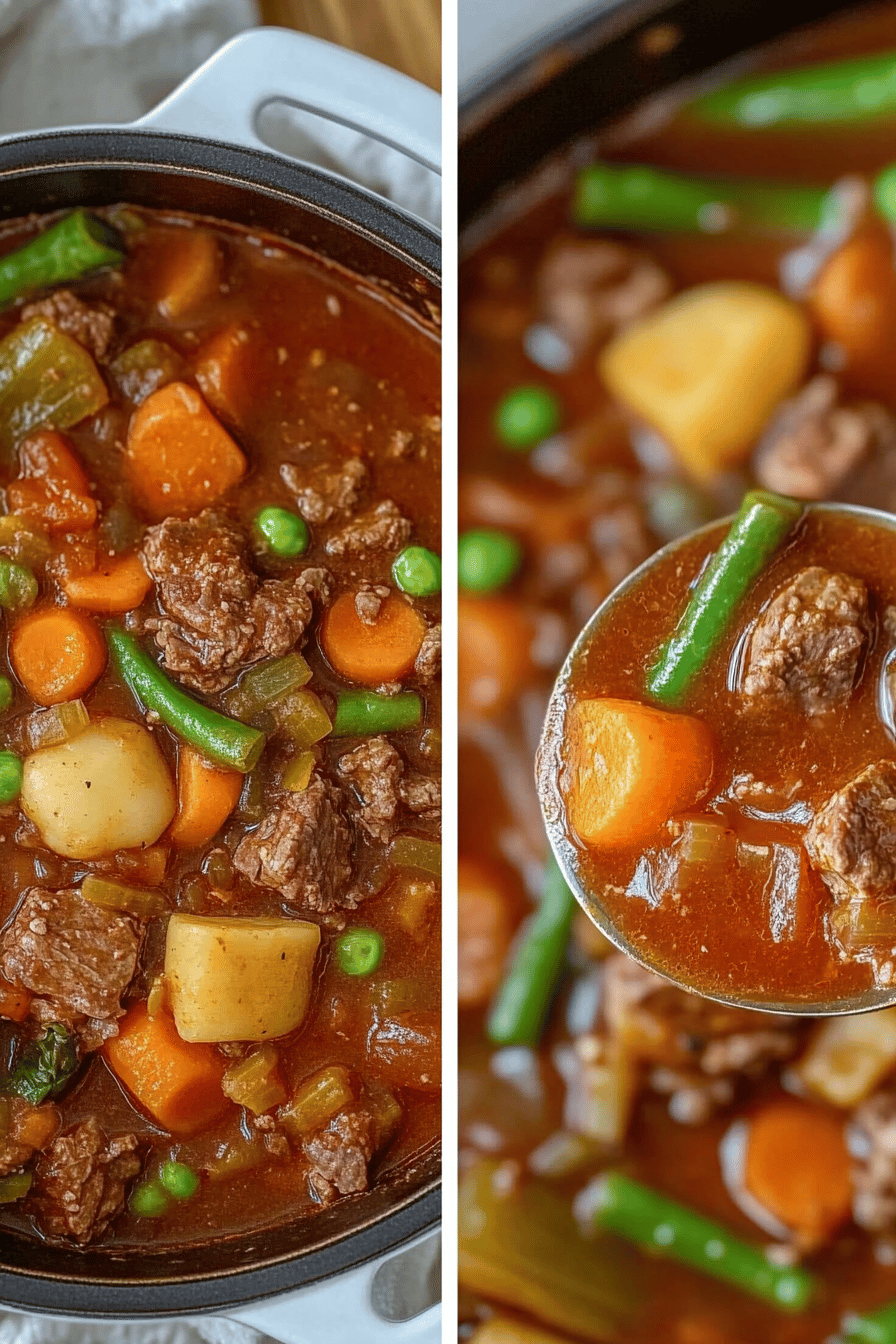 Easy Vegetable Beef Stew Recipe Final Dish Presentation
