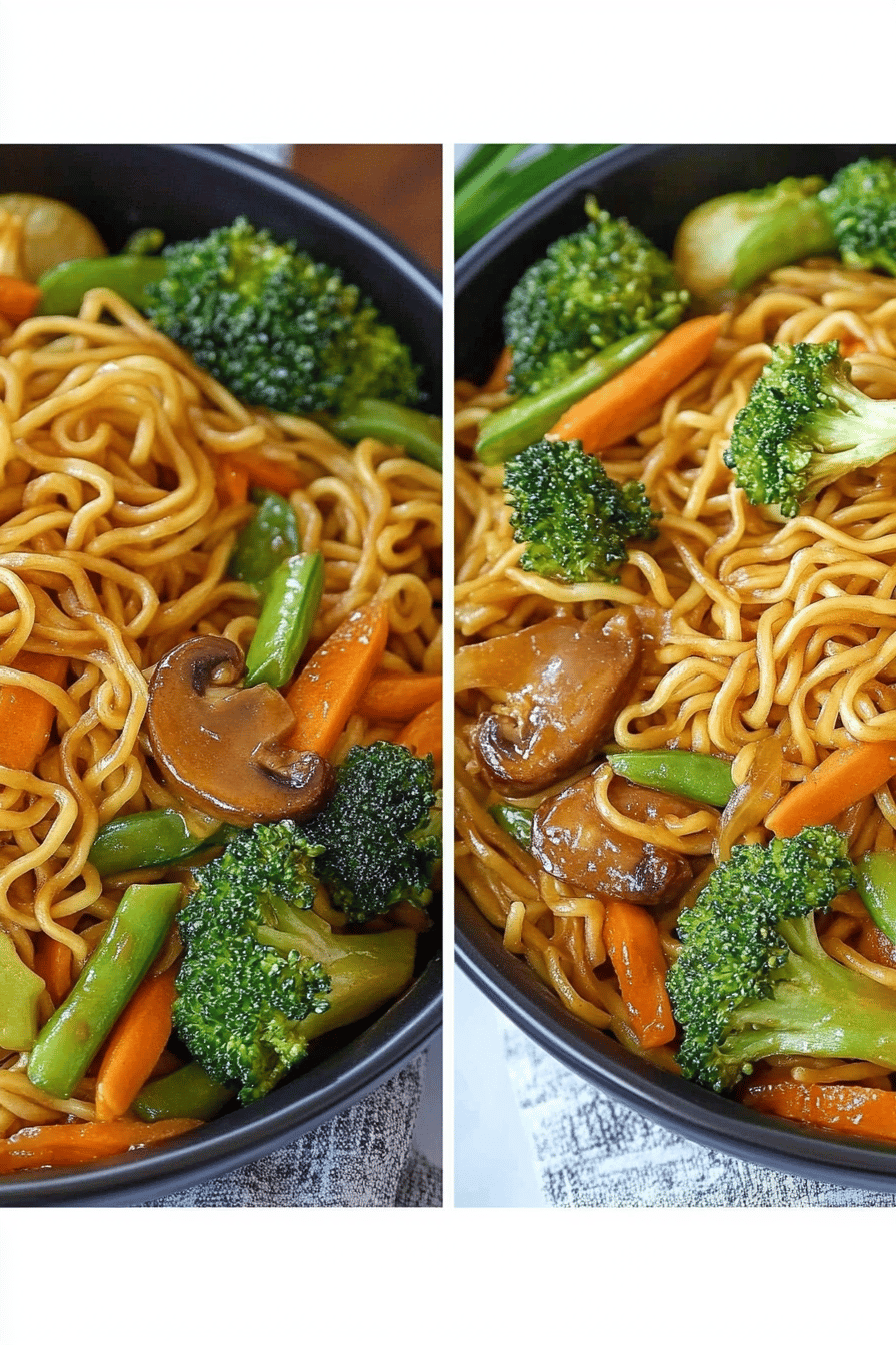 Easy Vegetable Chow Mein Recipe Final Dish Presentation