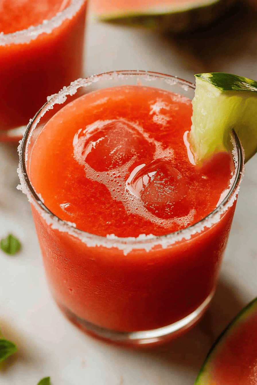 Easy Watermelon Margarita Recipe Final Dish Presentation