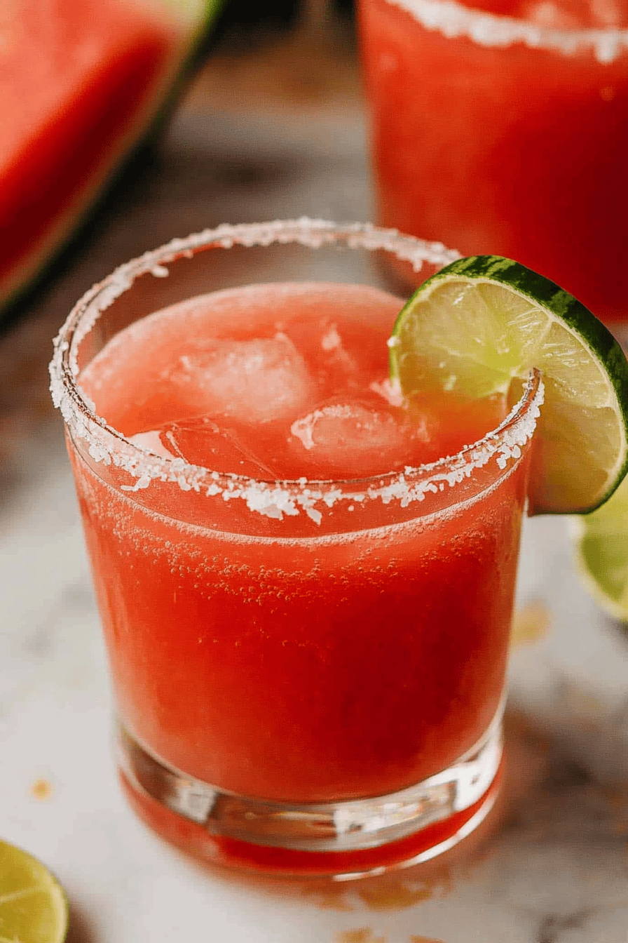 Easy Watermelon Margarita Recipe Final Dish Presentation