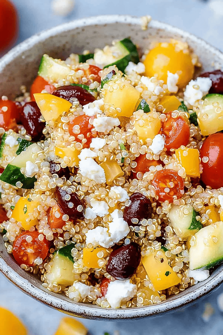 Easy Zesty Quinoa Salad Recipe Final Dish Presentation