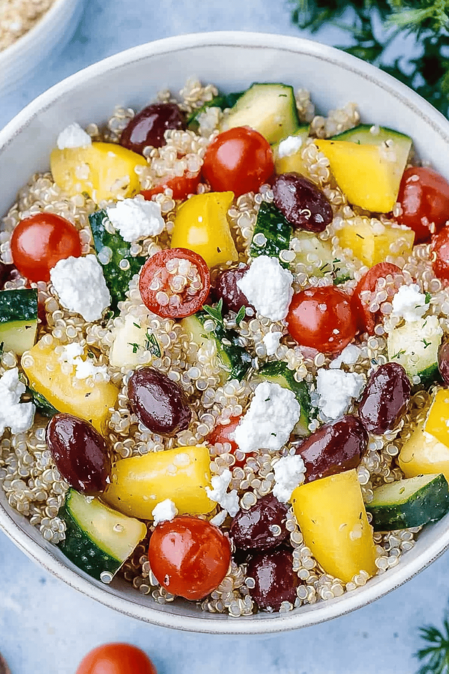 Easy Zesty Quinoa Salad Recipe Final Dish Presentation