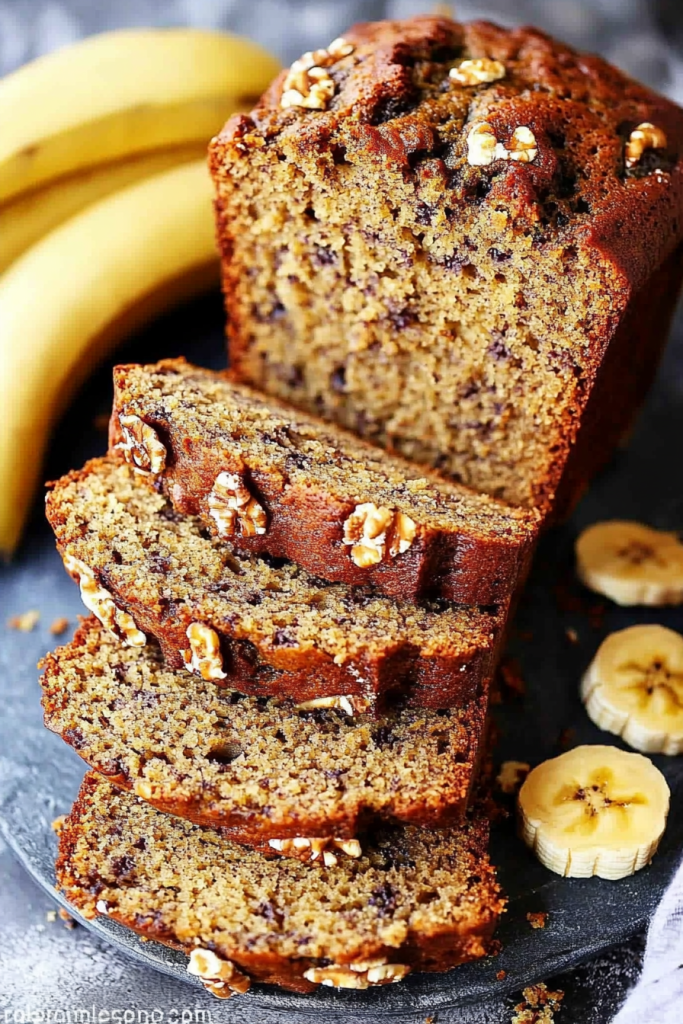 Easy and Moist Homemade Banana Bread Recipe