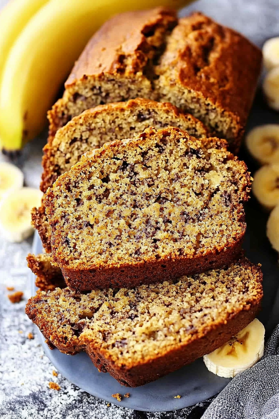 Easy and Moist Homemade Banana Bread Recipe Final Dish Presentation