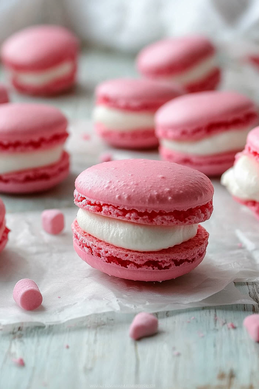 French Macarons Recipe with Marshmallow Frosting