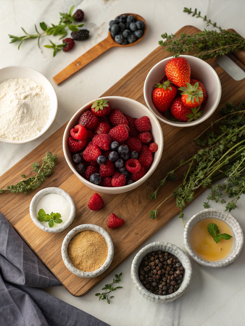 Fresh Berries Cobbler Recipe ingredients