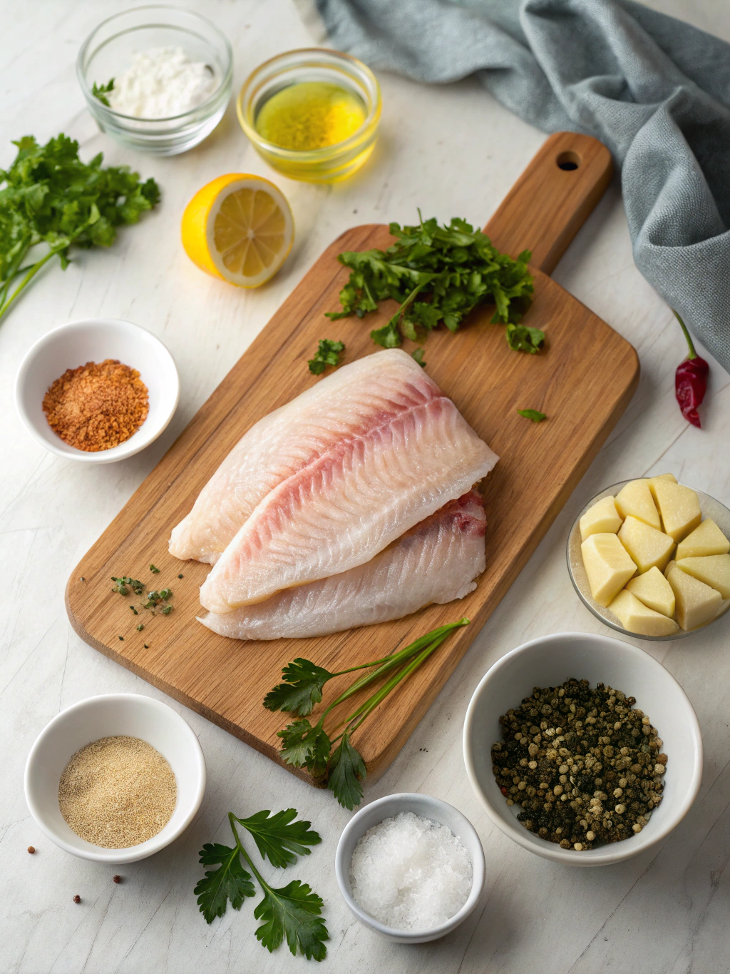 Garlic Butter Oven-Baked Tilapia Recipe ingredients