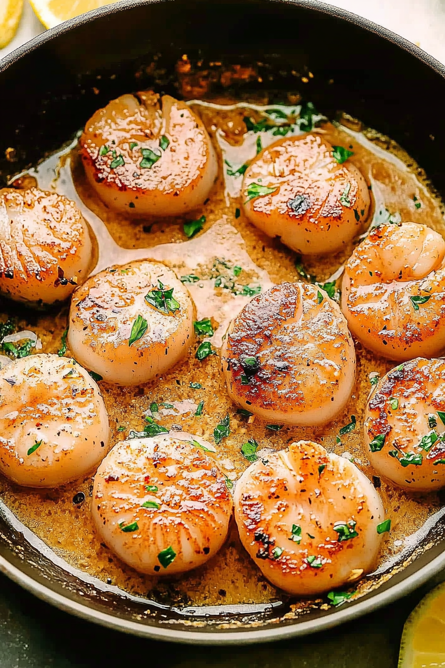 Garlic Butter Scallops Recipe Final Dish Presentation