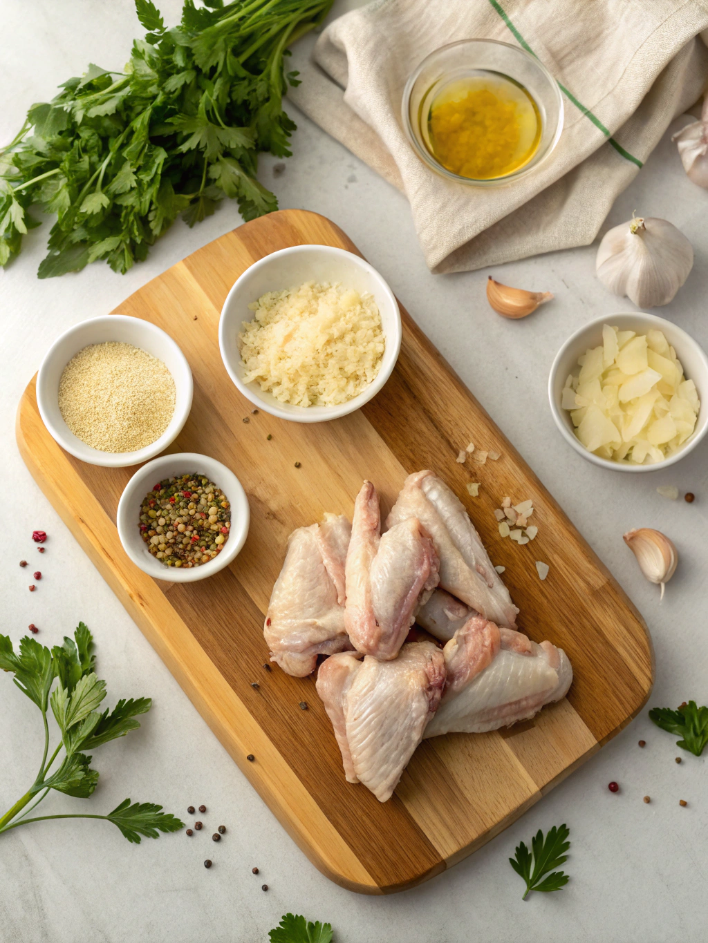 Garlic Parmesan Chicken Wings Recipe ingredients