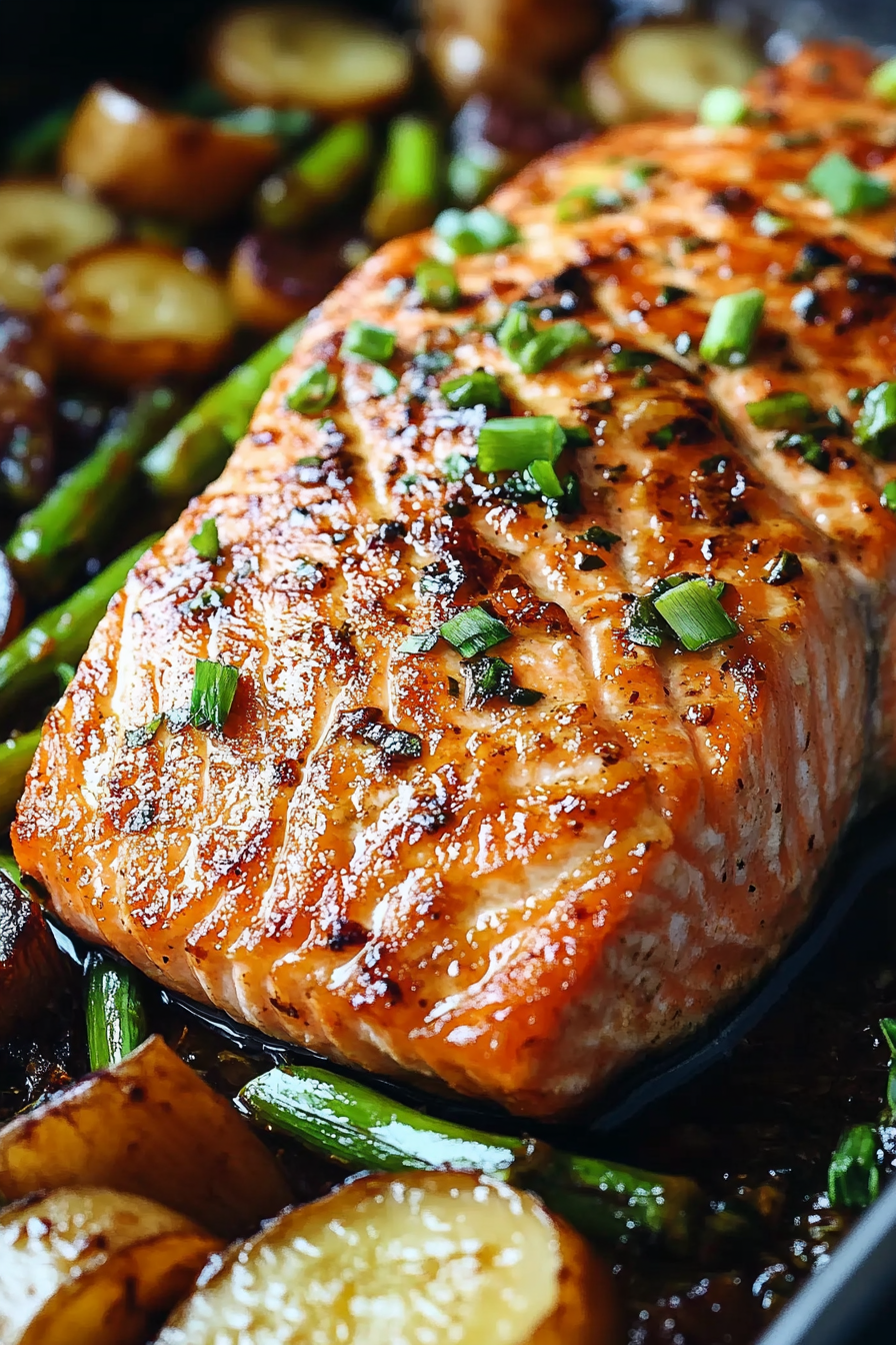 Ginger Glazed Salmon Recipe Final Dish Presentation