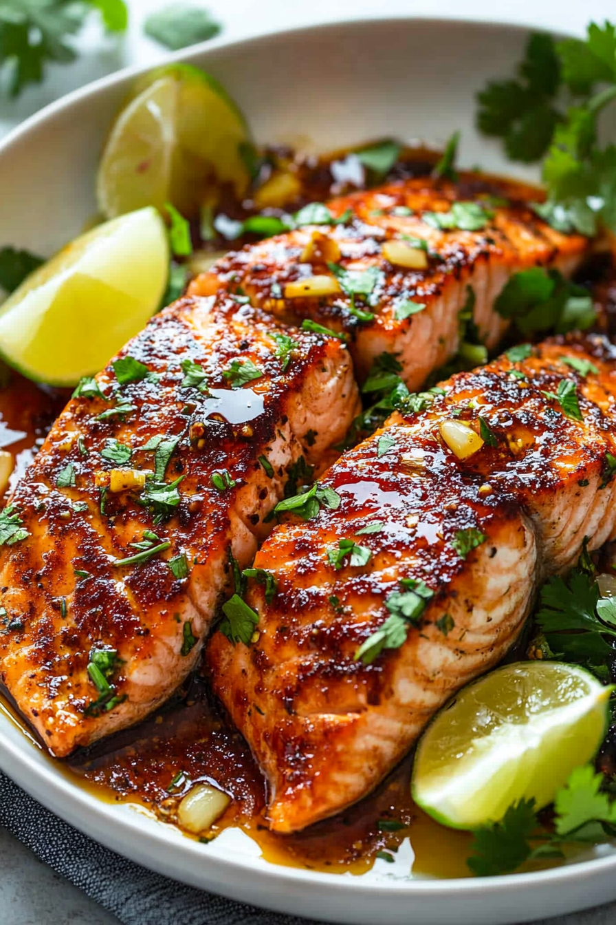 Glazed Salmon Recipe - A Guide to Preparing Delicious Honey Garlic Flavors Final Dish Presentation