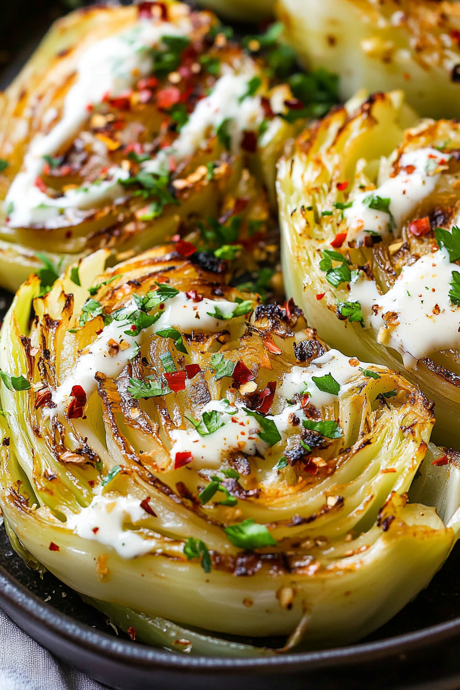 Grilled Cabbage Steaks Recipe Final Dish Presentation