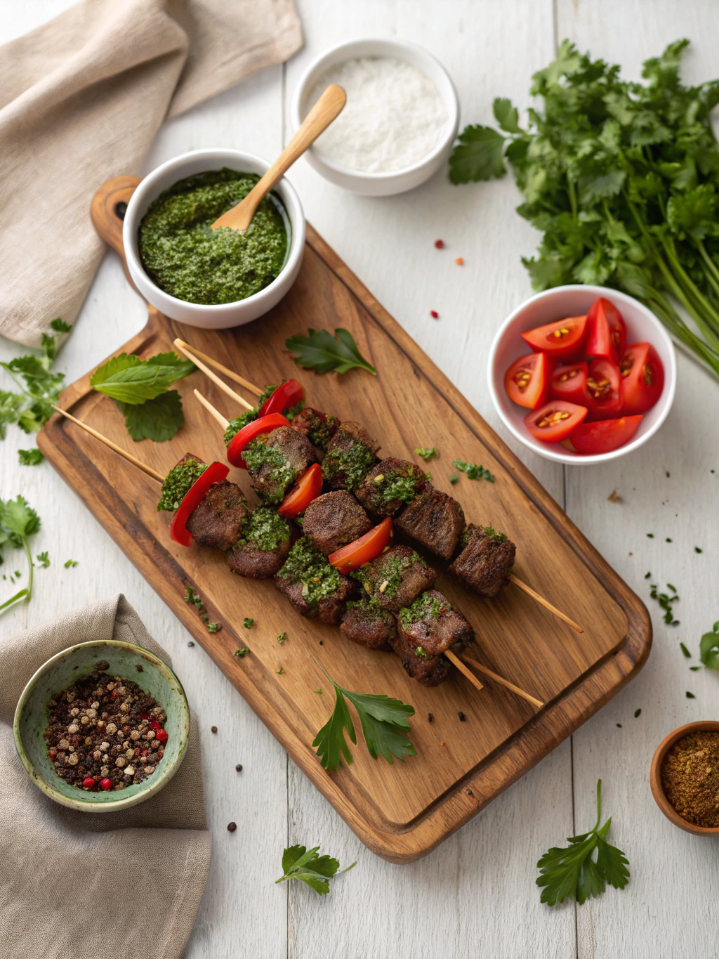 Grilled Chimichurri Beef Kebabs Recipe ingredients