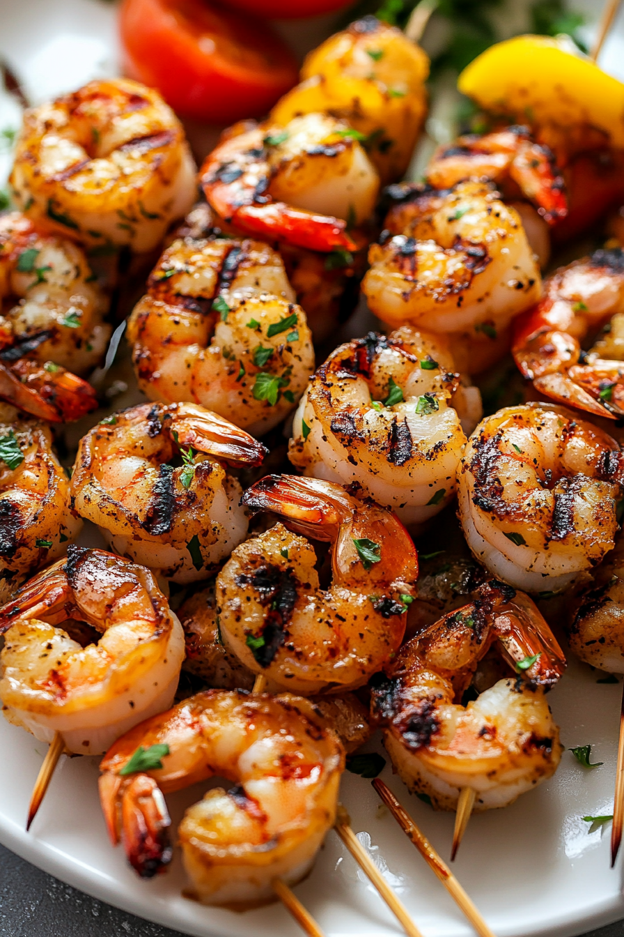 Grilled Shrimp Kabobs Recipe Final Dish Presentation