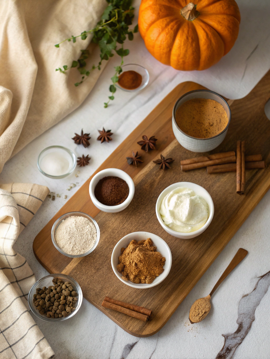 Homemade Pumpkin Spice Latte Recipe ingredients