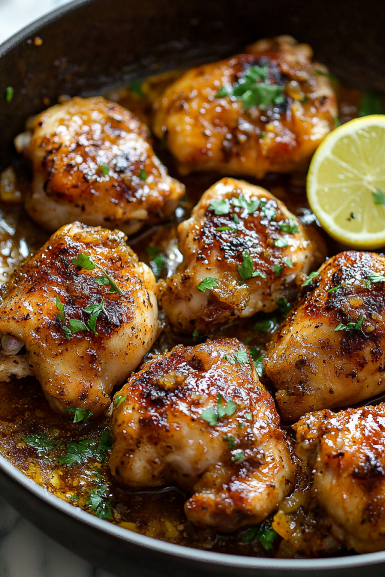 Honey Beer Sauce Glazed Chicken Thighs Recipe