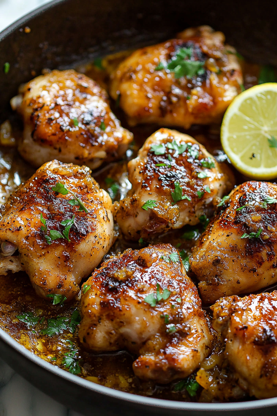 Honey Beer Sauce Glazed Chicken Thighs Recipe